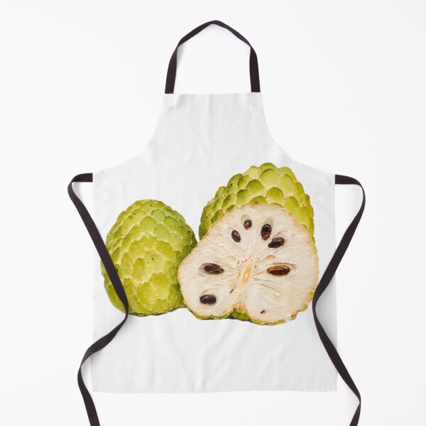 Item preview, Chirimoya, Tropical annona squamosa,  Fruit Collage Design, Exotic Botanical Green Fruit Print designed and sold by SWSandraWechner.