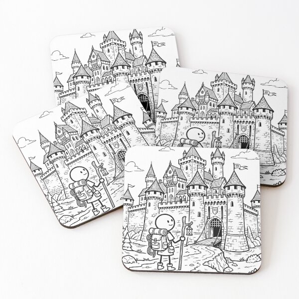 Item preview, Stick Figure Adventure At The Castle Illustration designed and sold by OhWell Dept..