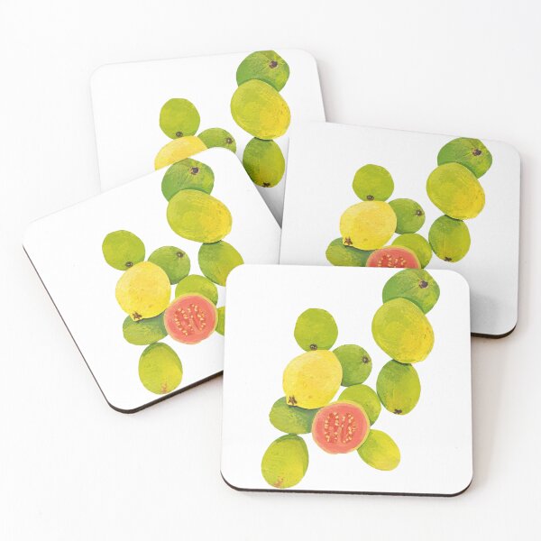Item preview, Pink Guava Paper Collage Illustration, Tropical Fruit Art, Colorful Children’s Book Style Wall Art  designed and sold by SWSandraWechner.