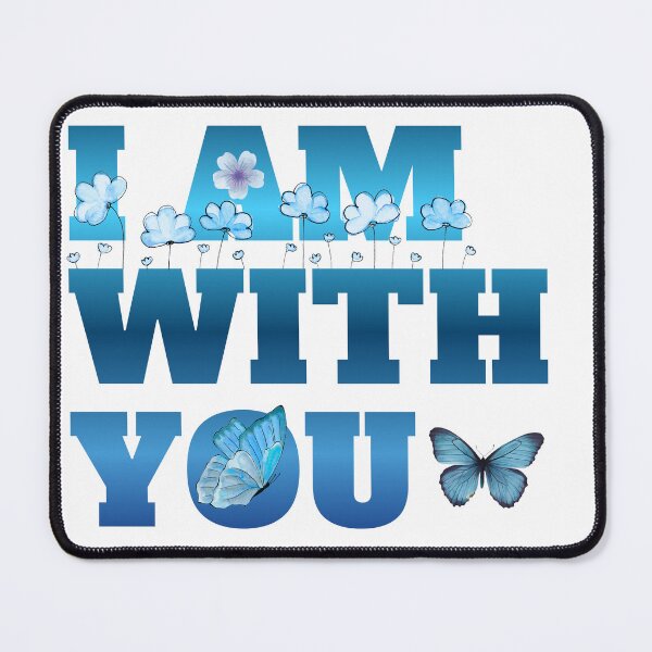 Item preview, I Am With You Blue Butterfly Floral Aesthetic Motivational  Gift designed and sold by Zenith-Prime.