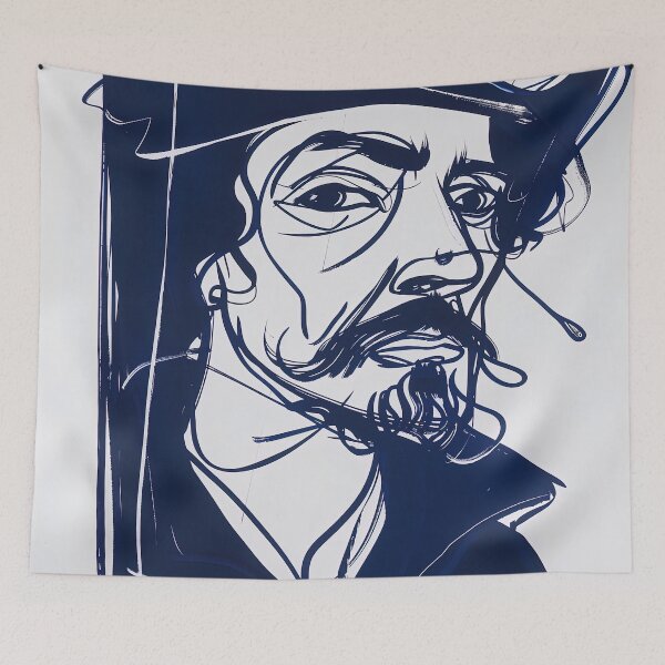 Item preview, Captain William Kidd - Blue Abstract Art designed and sold by shadow-bloom.