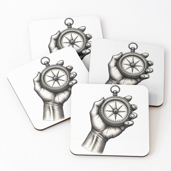 Item preview, Vintage Compass Hand Illustration designed and sold by SpatialPost.