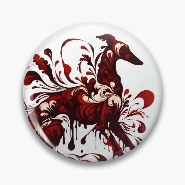Item preview, GALOGO - Crimson Reverie - A Collection of Inkblot Greyhounds -  designed and sold by GALOGO – Art for Sighthounds & Animal Welfare.