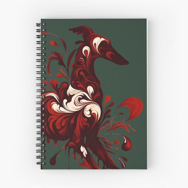 Item preview, GALOGO - Crimson Reverie - A Collection of Inkblot Greyhounds -  designed and sold by GALOGO – Art for Sighthounds & Animal Welfare.