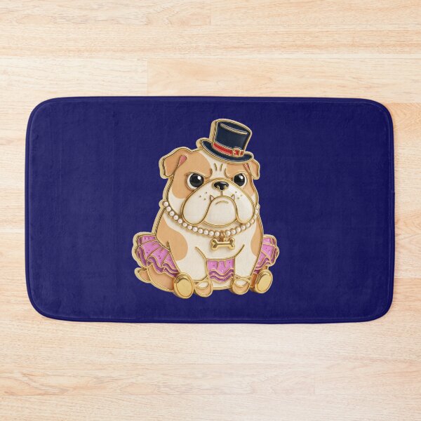 Artikelvorschau, Dapper Bulldog – Bulldogge mit Zylinder, Perlenkette & Tutu entworfen und verkauft von Girih.