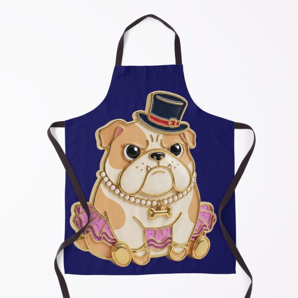 Item preview, Dapper Bulldog – Bulldog with top hat, pearl necklace & tutu designed and sold by Girih.