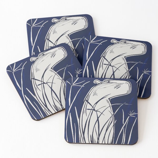 Item preview, capybara - Blue Abstract Art designed and sold by shadow-bloom.