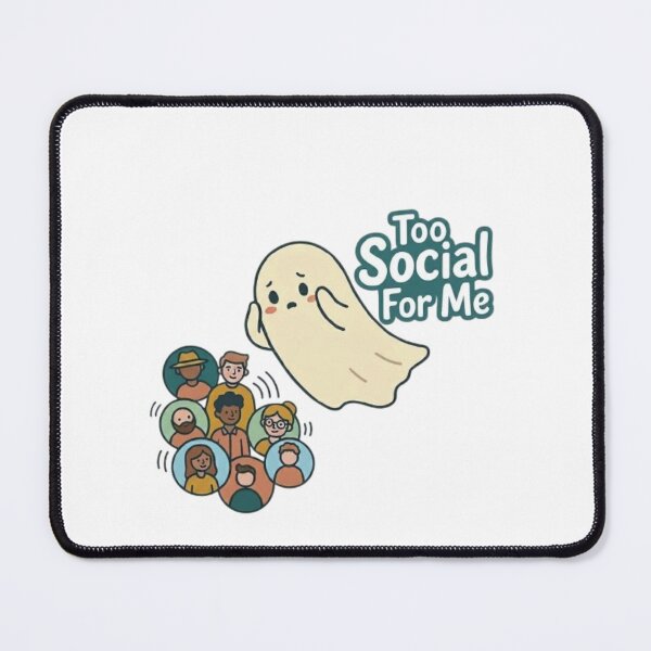 Item preview, Too Social For Me: Cute Ghost Introvert Design designed and sold by Northern Glow Art.