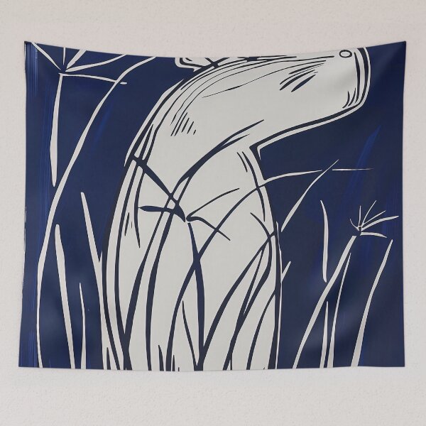 Item preview, capybara - Blue Abstract Art designed and sold by shadow-bloom.