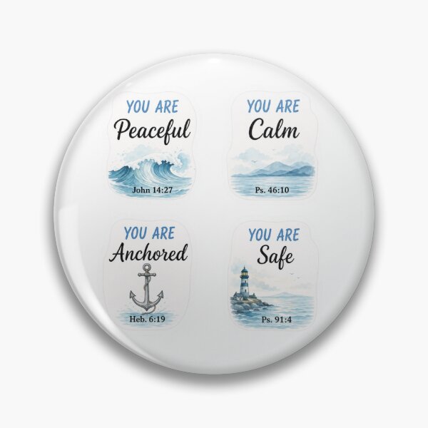 Item preview, Christian Encouragement Sticker Set for Women - You Are Peaceful Calm Anchored Safe designed and sold by For His  Glory.