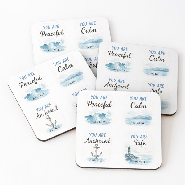 Item preview, Christian Encouragement Sticker Set for Women - You Are Peaceful Calm Anchored Safe designed and sold by For His  Glory.