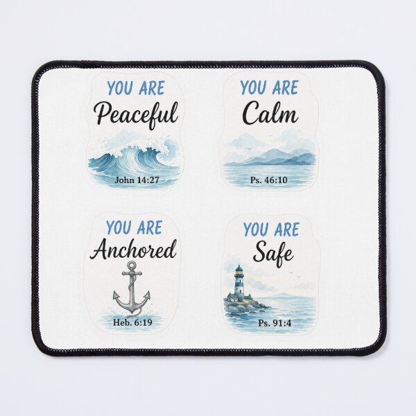 Item preview, Christian Encouragement Sticker Set for Women - You Are Peaceful Calm Anchored Safe designed and sold by For His Glory.