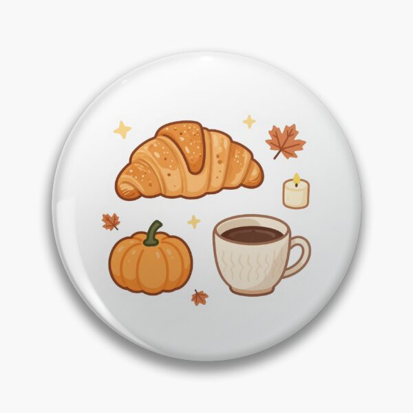 Item preview, Croissant and Coffee Sticker | Cozy Cafe Aesthetic designed and sold by AillustriaAK.