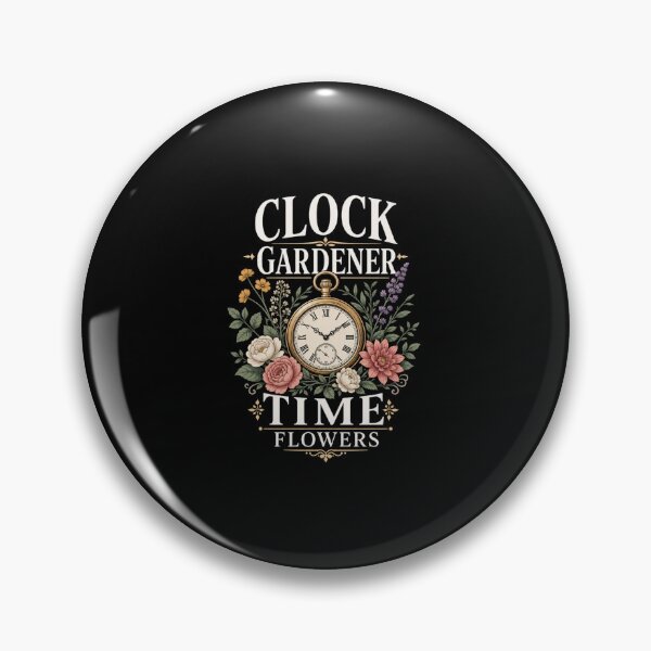 Item preview, Clock Gardener Time Flowers designed and sold by FreshPixelArt.
