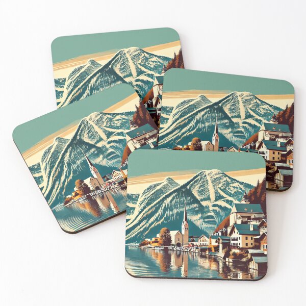 Item preview, Retro Hallstatt – Austria designed and sold by larkANDarbor.