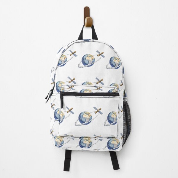 Item preview, Earth Orbit Satellite Watercolor Illustration designed and sold by SpatialPost.