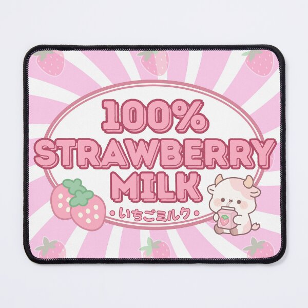 Item preview, Kawaii Strawberry Milk designed and sold by LittleLinenKitten.
