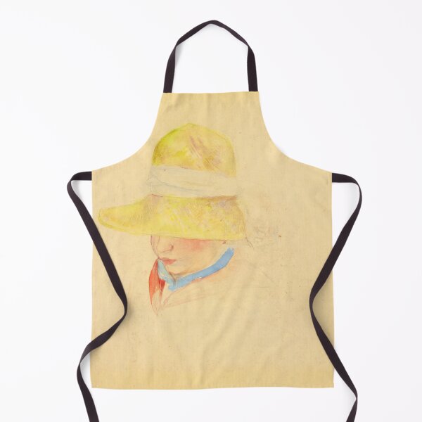 Item preview, Girl in Yellow Straw Hat Watercolor designed and sold by artofuniverse.