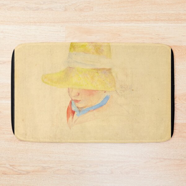 Item preview, Girl in Yellow Straw Hat Watercolor designed and sold by artofuniverse.