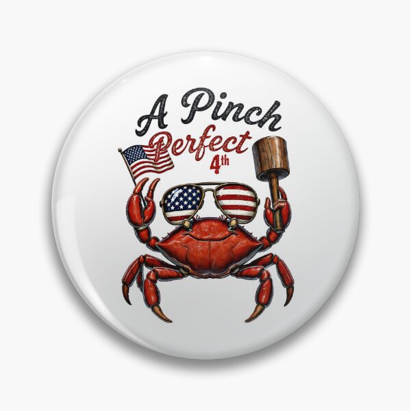 Item preview, Patriotic Crab A Pinch Perfect 4th Independence Day USA Coastal Summer designed and sold by Lozarux.