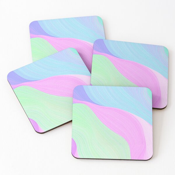 Item preview, Abstract Pastel Colorful Flowing Waves Pattern designed and sold by BetweenForms.