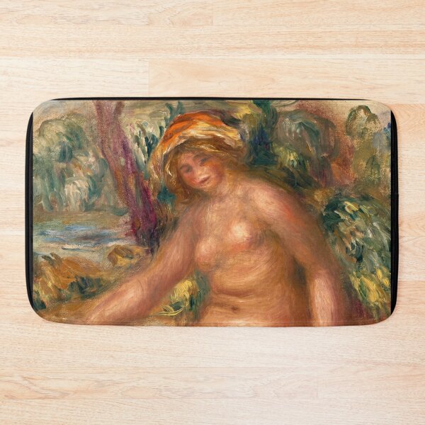 Item preview, Seated Nude Bather in Sunlit Garden designed and sold by artofuniverse.