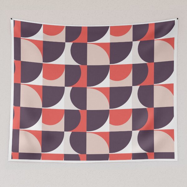 Item preview, Modern Geometric Seamless Pattern with Abstract Half Circle Shapes designed and sold by foudart.