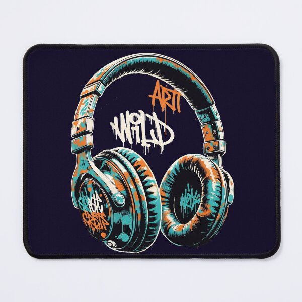 Item preview, Hip Hop Music Gift for Him Street Art Headphones Birthday designed and sold by PixelQ.