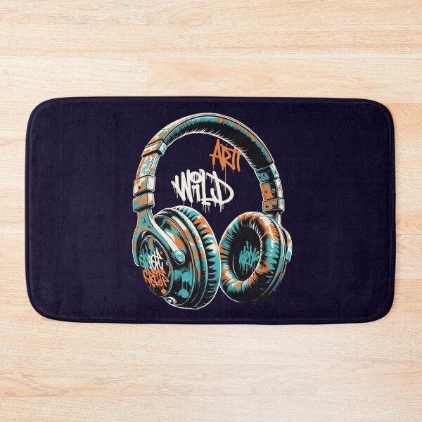 Item preview, Hip Hop Music Gift for Him Street Art Headphones Birthday designed and sold by PixelQ.