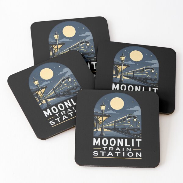 Item preview, Moonlit Train Station designed and sold by FreshPixelArt.