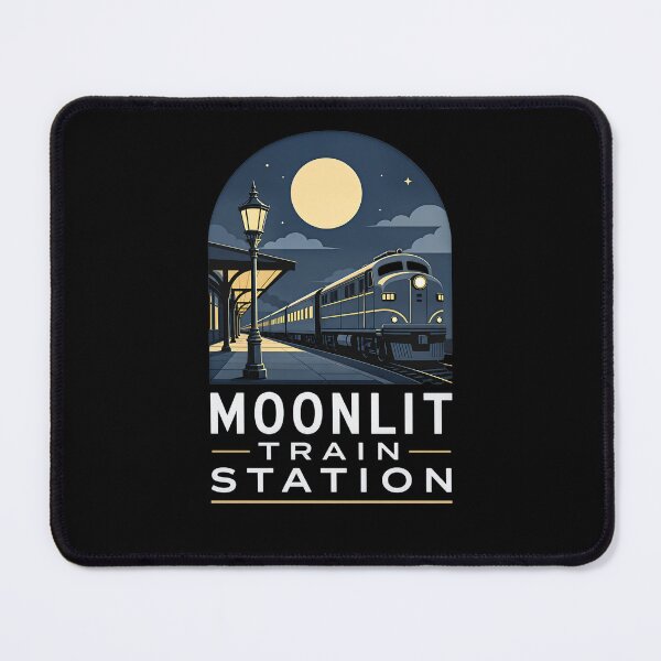 Item preview, Moonlit Train Station designed and sold by FreshPixelArt.