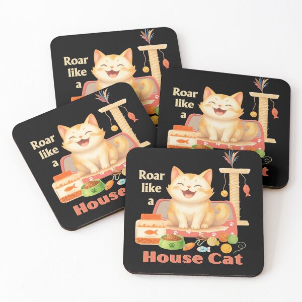 Item preview, Roar Like a House Cat - Light Ink Edition designed and sold by SunandShade.