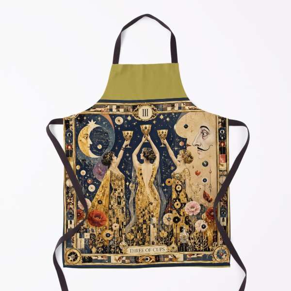 Item preview, The Three of Cups - Heavenly Celebration & Golden Sisterhood | Klimt Tarot designed and sold by Natalia-Vlad.