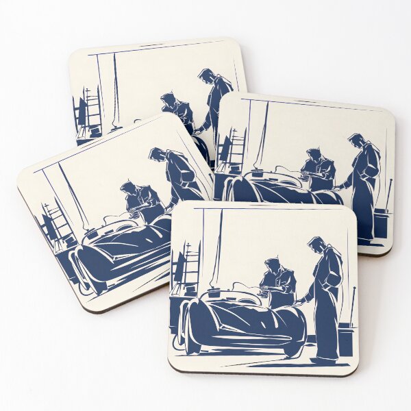 Item preview, Car mechanic - Blue Abstract Art designed and sold by shadow-bloom.
