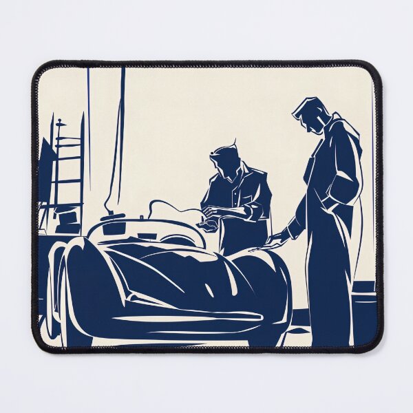Item preview, Car mechanic - Blue Abstract Art designed and sold by shadow-bloom.