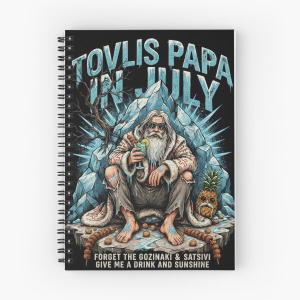 Item preview, Tovlis Papa In July – Georgian Santa Christmas in July Funny Shirt Gozinaki Satsivi V2 designed and sold by DarylWelsh2024.