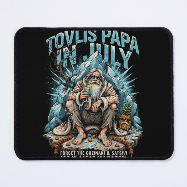 Item preview, Tovlis Papa In July – Georgian Santa Christmas in July Funny Shirt Gozinaki Satsivi V2 designed and sold by DarylWelsh2024.