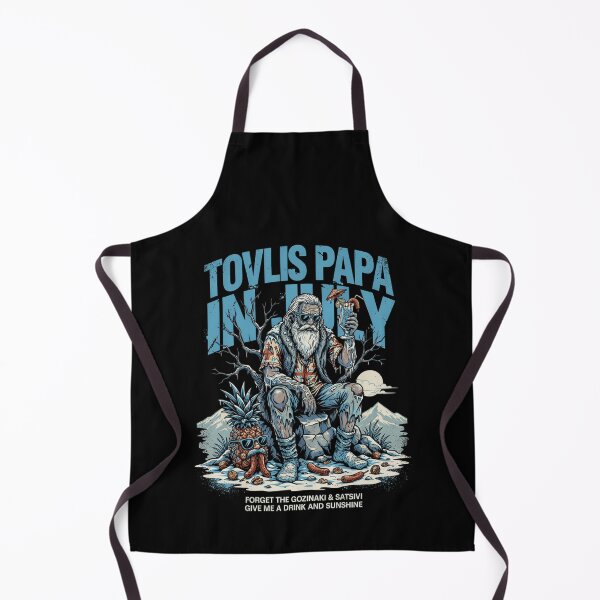 Item preview, Tovlis Papa In July – Georgian Santa Christmas in July Funny Shirt Gozinaki Satsivi V3 designed and sold by DarylWelsh2024.