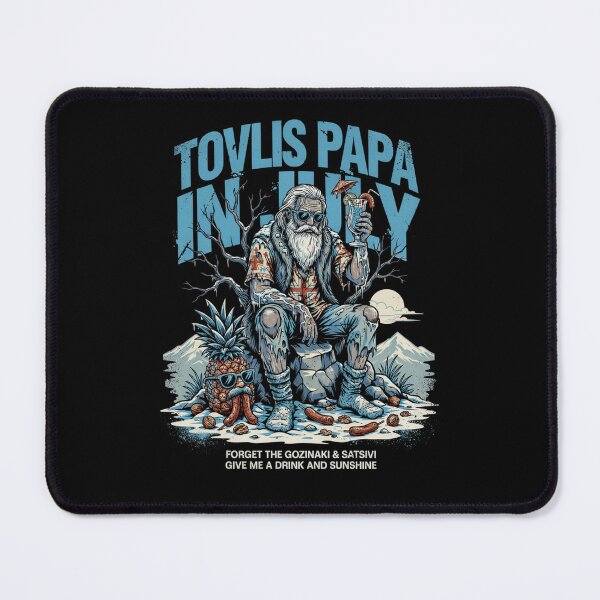 Item preview, Tovlis Papa In July – Georgian Santa Christmas in July Funny Shirt Gozinaki Satsivi V3 designed and sold by DarylWelsh2024.