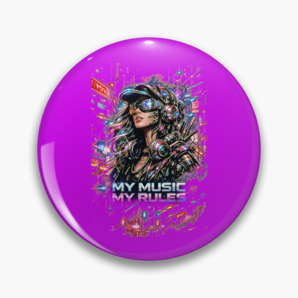 Item preview, Cyberpunk Neon Music Rebel – Futuristic EDM Visor Art designed and sold by Cabrasco.