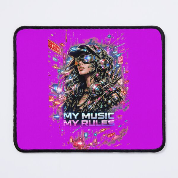 Item preview, Cyberpunk Neon Music Rebel – Futuristic EDM Visor Art designed and sold by Cabrasco.