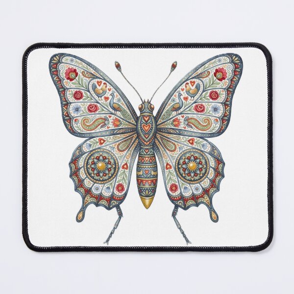 Item preview, Butterfly - Traditional Folk Ornament Illustration designed and sold by Karaboshka.