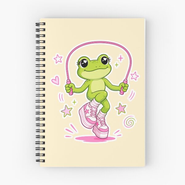 Item preview, Cute Frog Jump Rope Design | Kawaii Fitness Frog in Pink Platform Shoes designed and sold by TheStephanieRome.