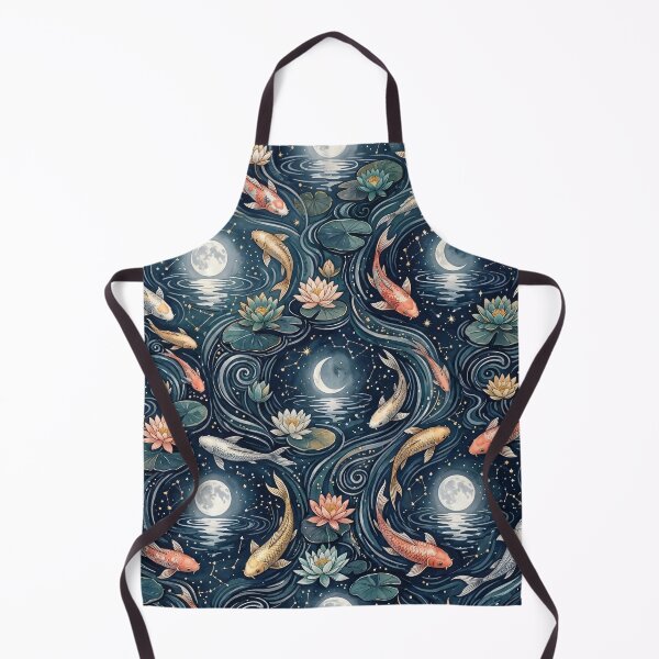 Item preview, Celestial Koi Pond Seamless Pattern designed and sold by MoonwoodStudio.