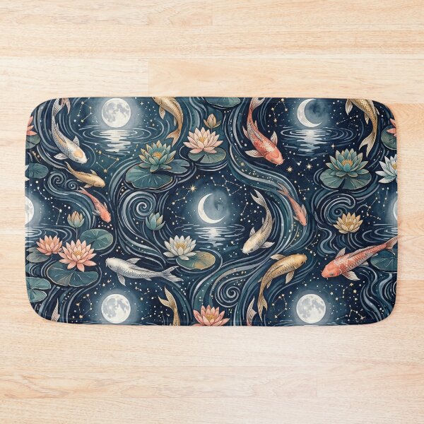 Item preview, Celestial Koi Pond Seamless Pattern designed and sold by MoonwoodStudio.