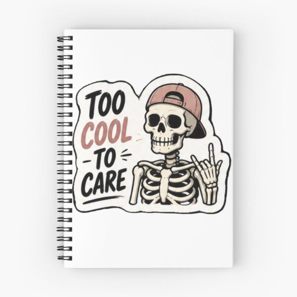 Item preview, Too Cool To Care Skeleton Sticker | Funny Cool Skeleton Design | Sarcastic Attitude Humor Gift designed and sold by SkeletonMood.