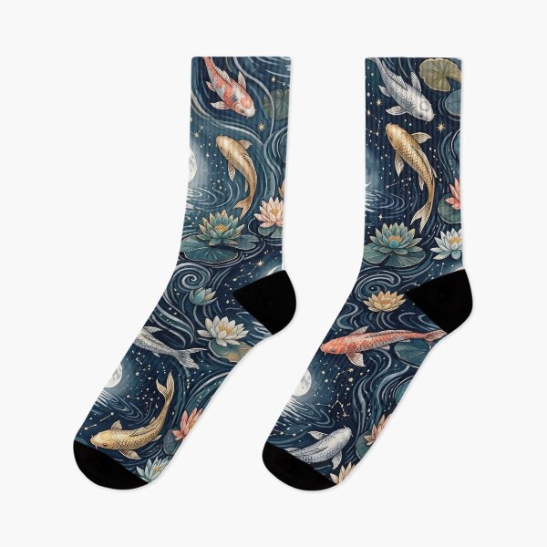 Item preview, Celestial Koi Pond Seamless Pattern designed and sold by MoonwoodStudio.