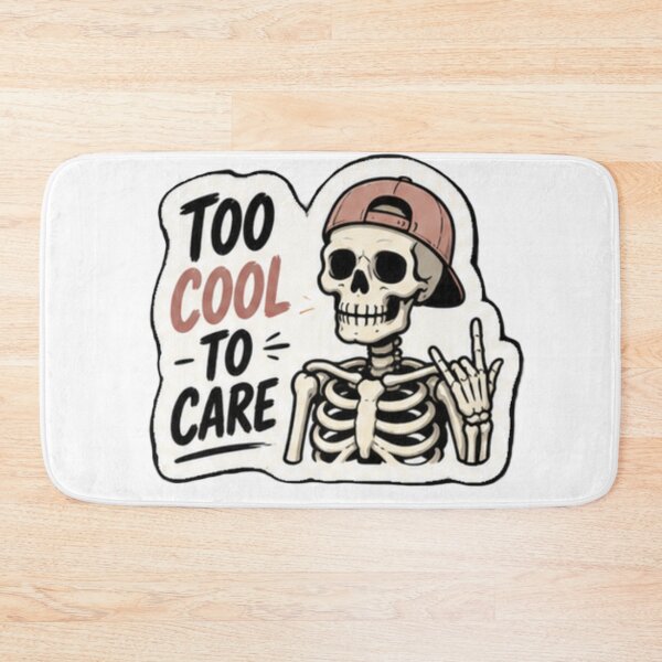 Item preview, Too Cool To Care Skeleton Sticker | Funny Cool Skeleton Design | Sarcastic Attitude Humor Gift designed and sold by SkeletonMood.