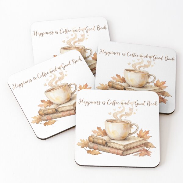 Item preview,  Cozy Watercolor Coffee and Books Autumn Aesthetic Sticker designed and sold by sanorastyle.