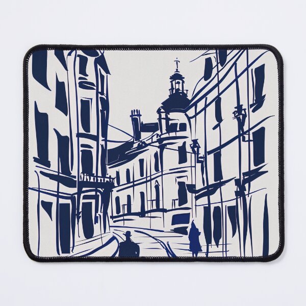 Item preview, Cardiff, Scotland - Blue Abstract Art designed and sold by shadow-bloom.